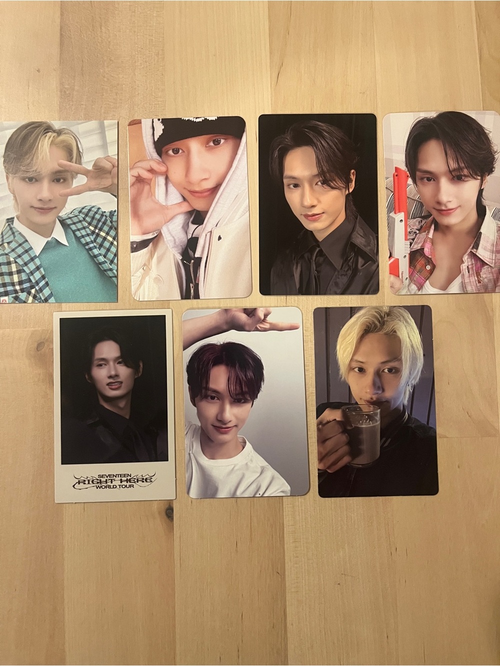 Set of 7 OFFICIAL Jun of Seventeen photocards (set # 1)